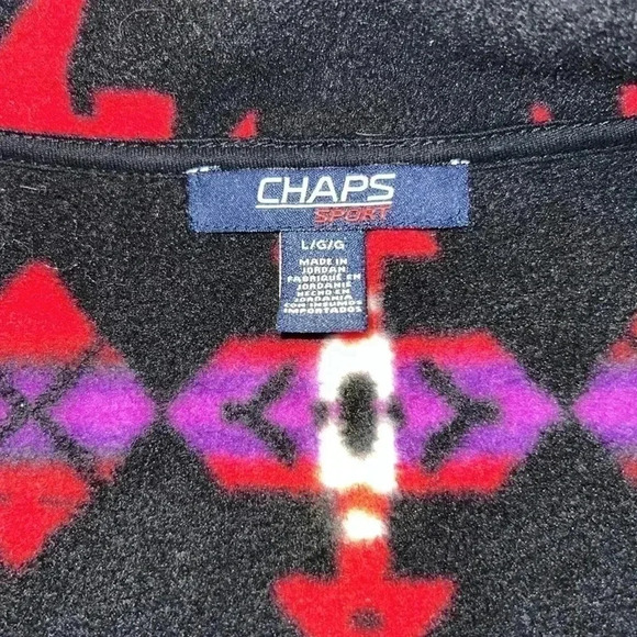 Chaps Sport Ralph Lauren Fleece Aztec Print Vest E7 - Picture 3 of 5